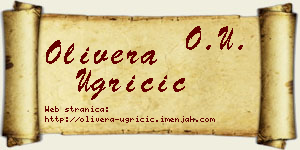 Olivera Ugričić vizit kartica